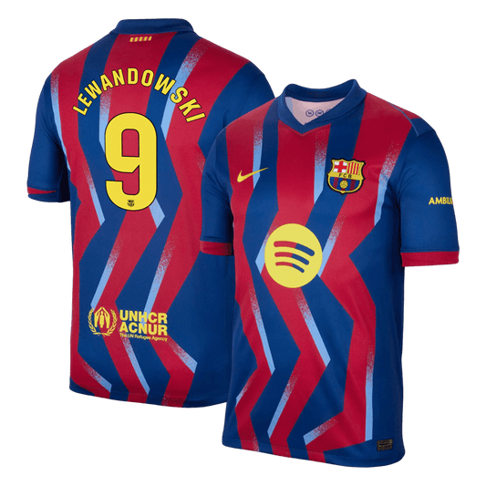 Camiseta de fútbol visitante del Barcelona #9 de LEWANDOWSKI 2025/26 (cuarta equipación)