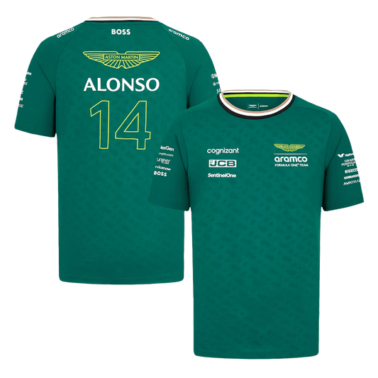 Camiseta del piloto Fernando Alonso del equipo Aston Martin Aramco Cognizant F1 Racing 2024