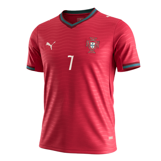 Camiseta de local de Portugal para hombre, número 7, de Ronaldo, para el Mundial 2026.