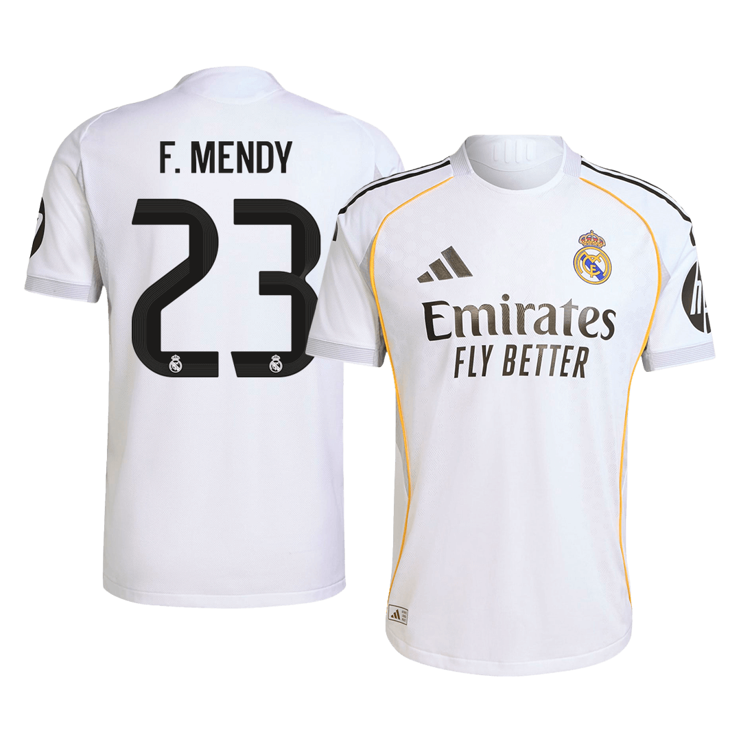 Camiseta de fútbol local del Real Madrid F.MENDY #23 2025/26 auténtica