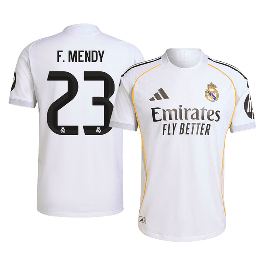 Camiseta de fútbol local del Real Madrid F.MENDY #23 2025/26 auténtica