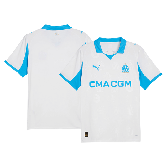 Camiseta de fútbol local del Marsella 25/26 blanca