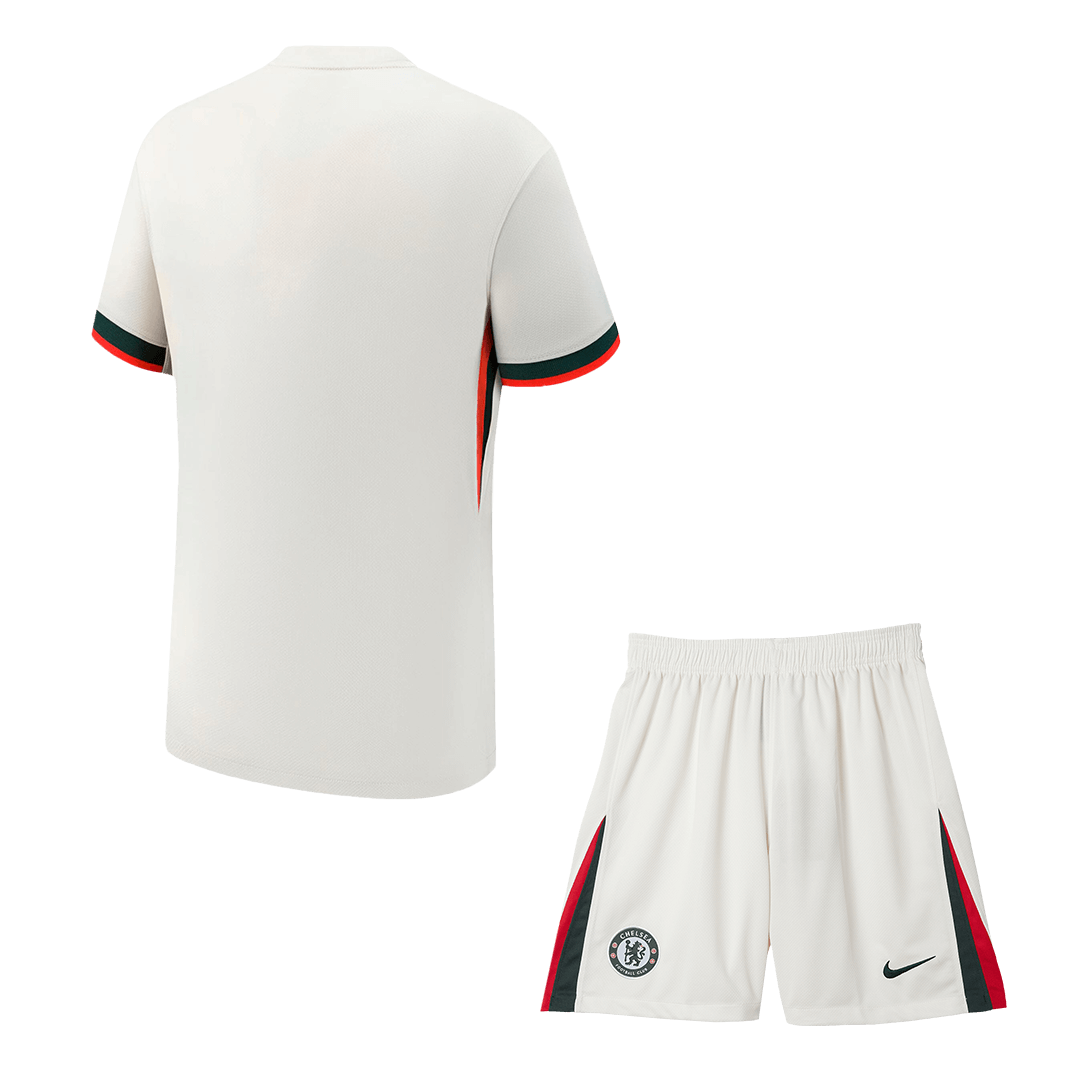 Kit de visitante del Chelsea (Kit y pantalón corto) 2025/26, color blanco
