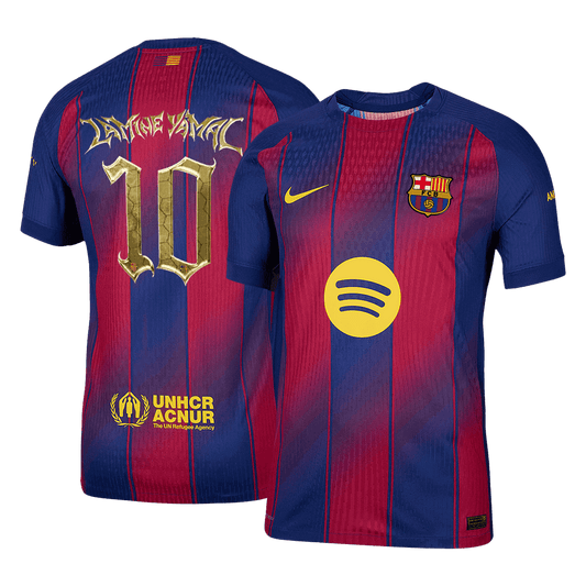 Camiseta de fútbol local auténtica del Barcelona LAMINE YAMAL n.° 10 2025/26 (Edición Trofeo Kopa)
