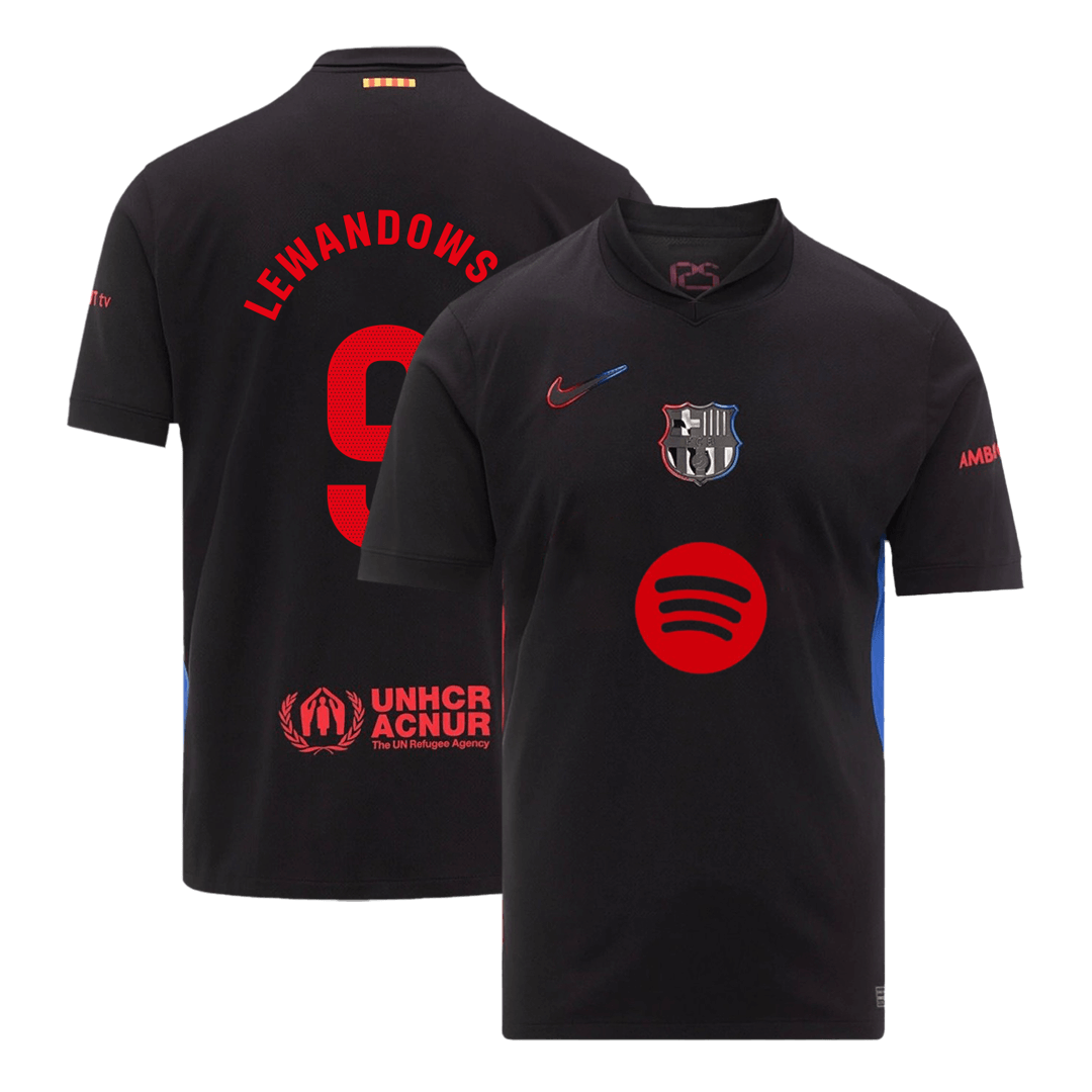Camiseta de visitante del Barcelona Lewandowski #9 2024/25 - Logotipo de Spotify sin texto