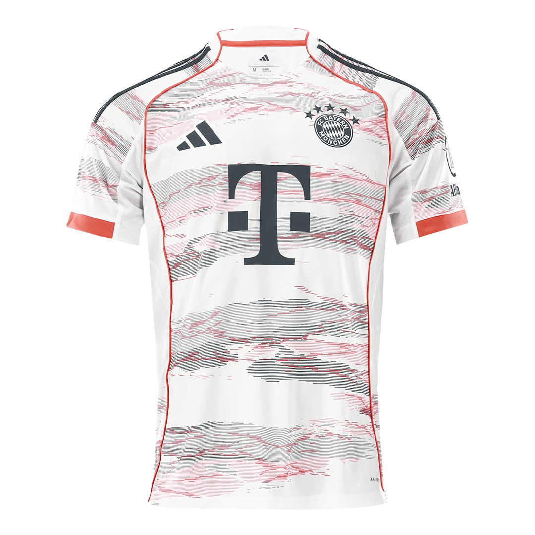 Camiseta de fútbol visitante del Bayern Múnich 2025/26 blanca