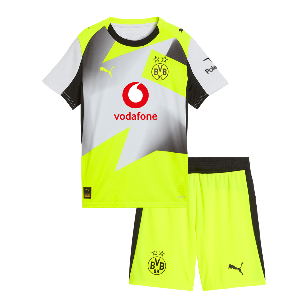 Kit de visitante del Borussia Dortmund para niño (camiseta y pantalón corto) 2025/26