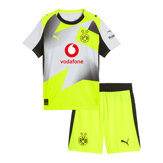 Kit de visitante del Borussia Dortmund para niño (camiseta y pantalón corto) 2025/26