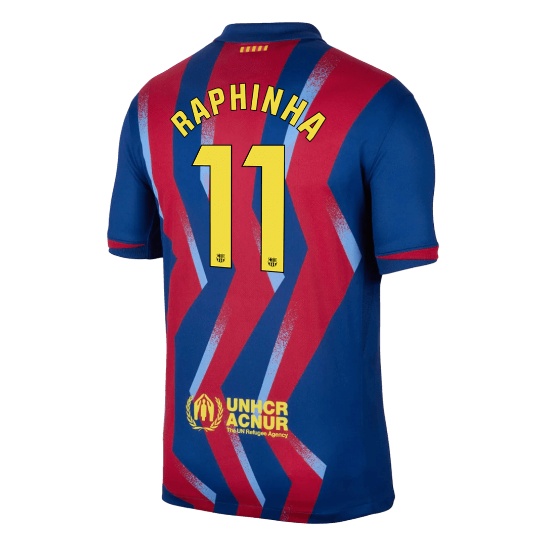 Camiseta de fútbol visitante RAPHINHA #11 del Barcelona 2025/26 (cuarta equipación)