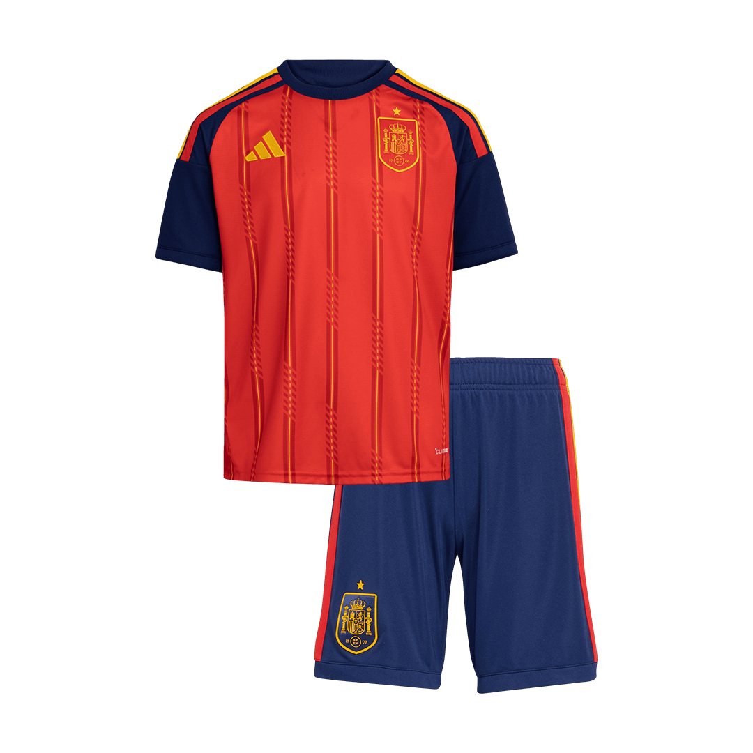Equipación infantil de la selección española (camiseta + pantalón corto) para el Mundial 2026