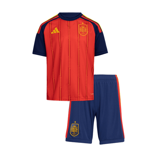 Equipación infantil de la selección española (camiseta + pantalón corto) para el Mundial 2026