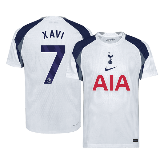 Camiseta de fútbol local auténtica del Tottenham Hotspur XAVI #7 2025/26, blanca