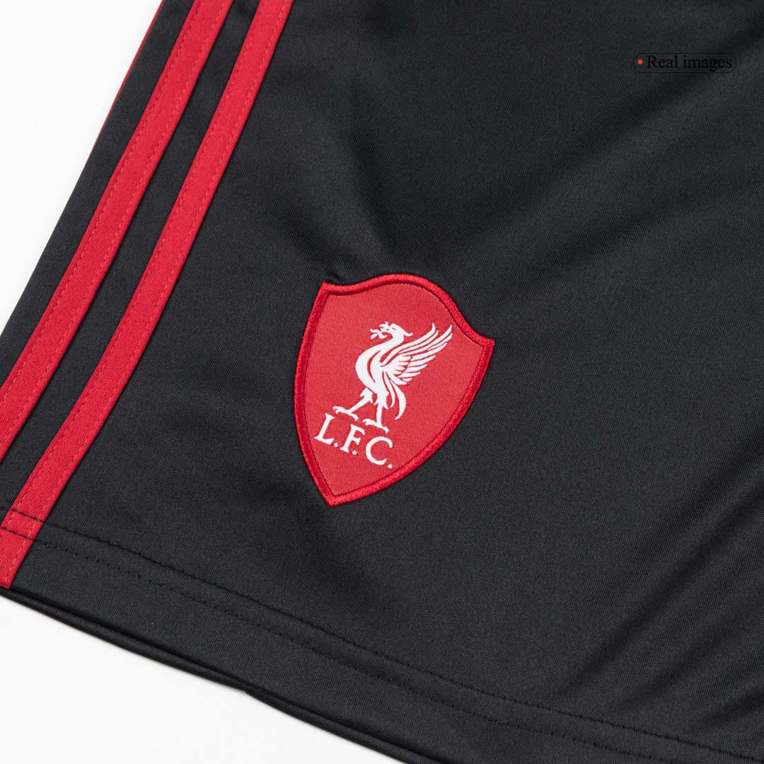 Kit de visitante del Liverpool (camiseta y pantalones cortos) 25/26 blanca