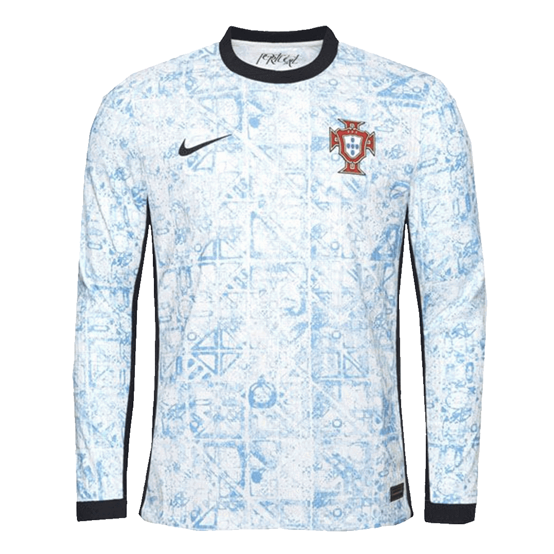 Camiseta de fútbol auténtica de Portugal de manga larga para la Eurocopa 2024
