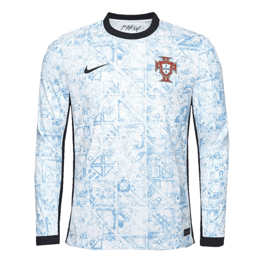Camiseta de fútbol auténtica de Portugal de manga larga para la Eurocopa 2024