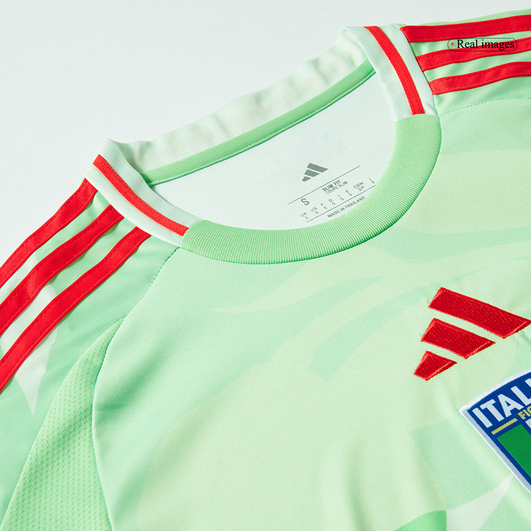 Camiseta de fútbol visitante de Italia 2025 para hombre, verde - Eurocopa femenina