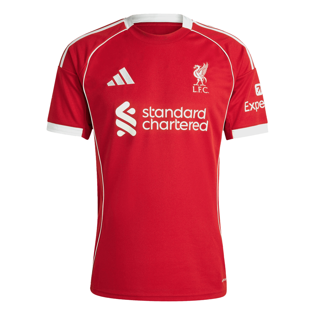 Camiseta de fútbol local del Liverpool 2025/26 roja