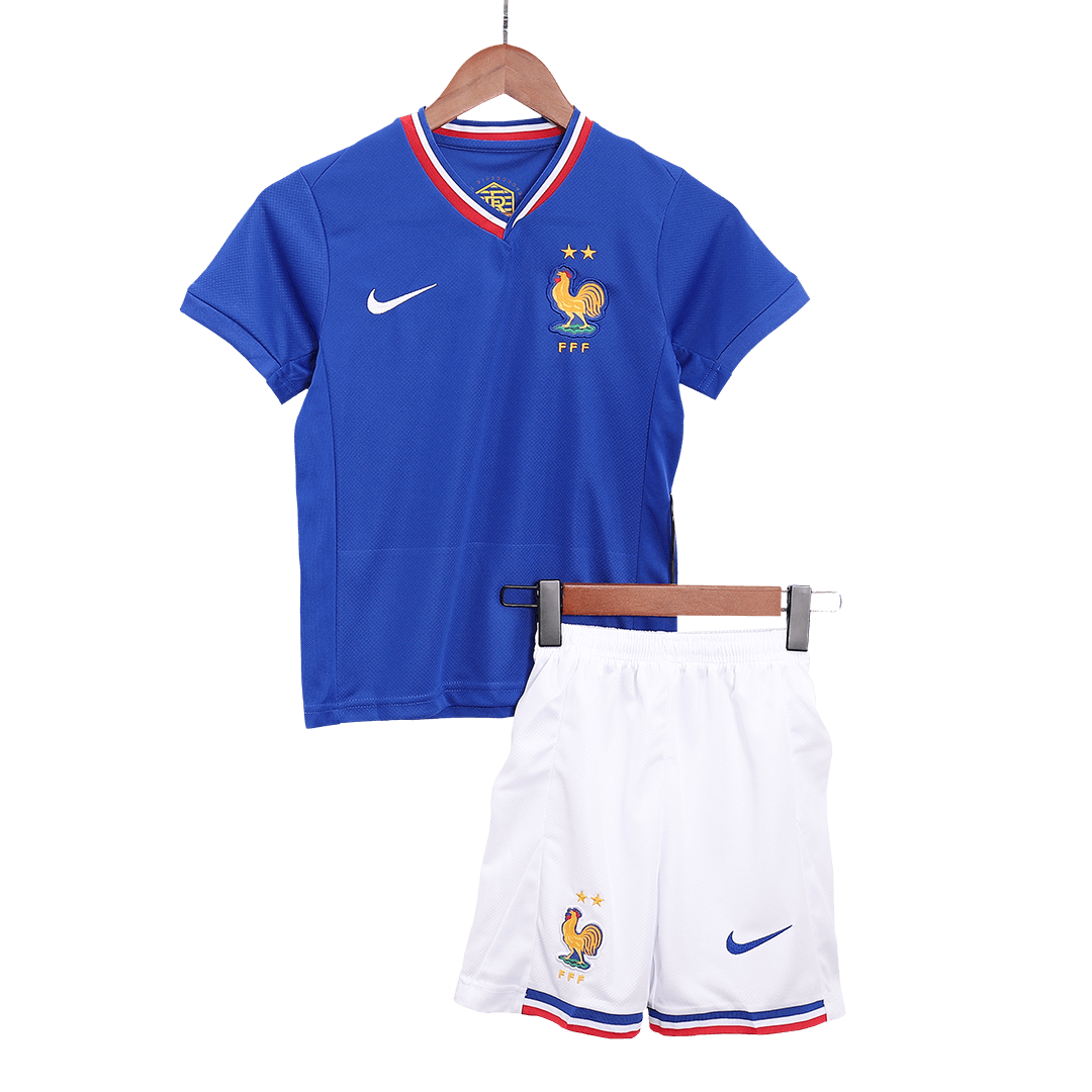 Kit de fútbol local de Francia para niños (camiseta y pantalón corto) Eurocopa 2024