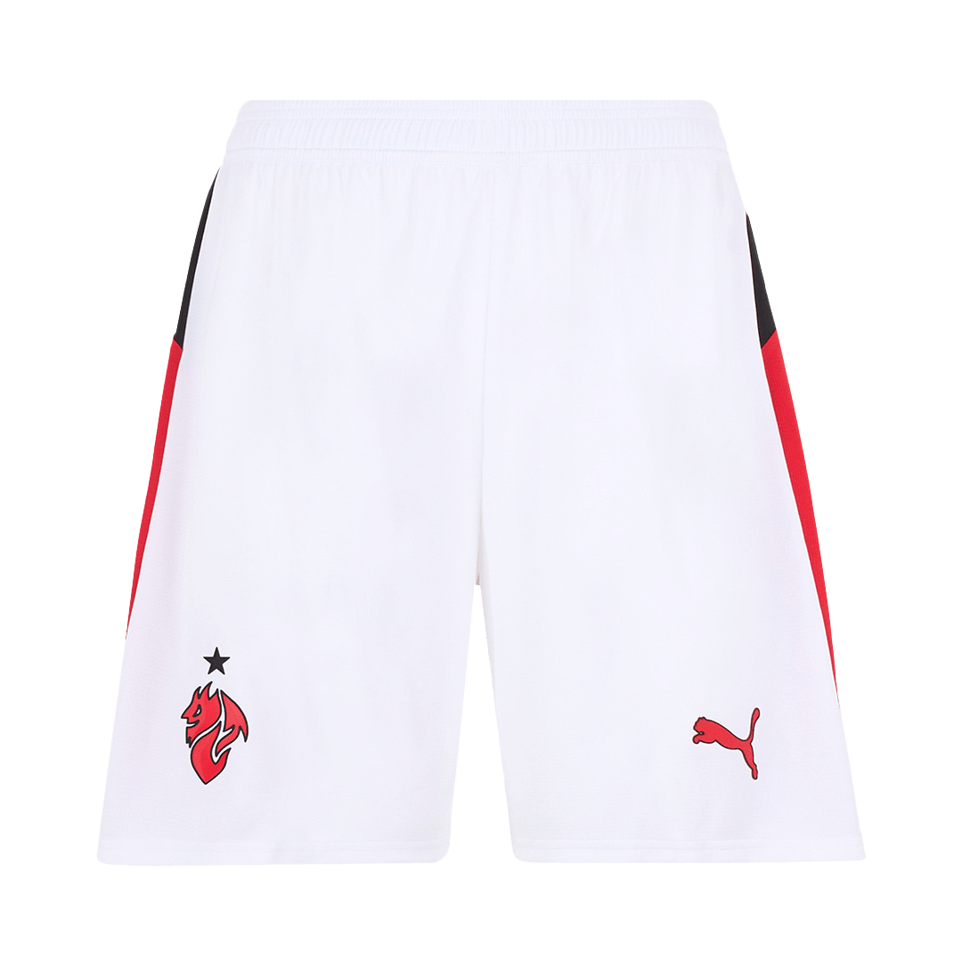 Pantalón corto de fútbol visitante del AC Milan 25/26 blanco