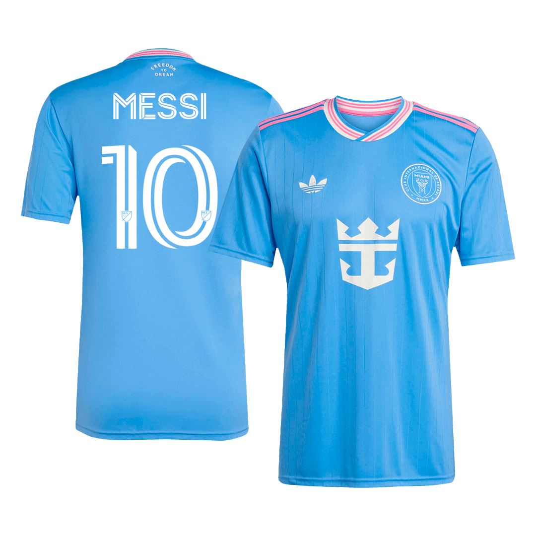 Camiseta de fútbol visitante MESSI #10 Inter Miami 2025 Azul
