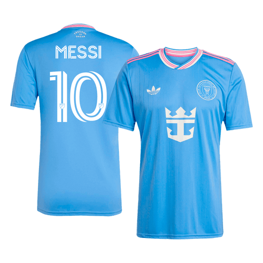 Camiseta de fútbol visitante MESSI #10 Inter Miami 2025 Azul