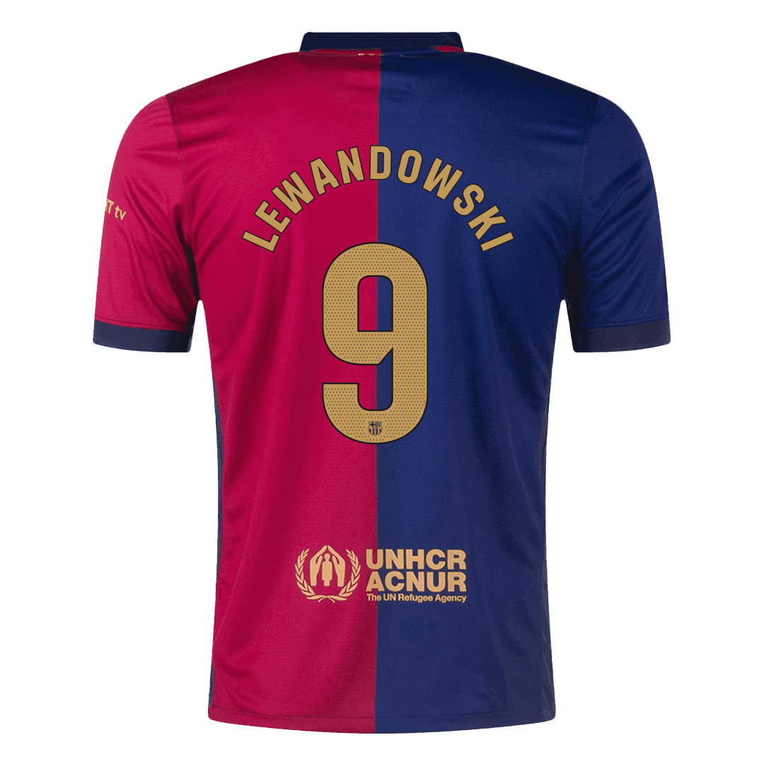 Camiseta de fútbol local del Barcelona LEWANDOWSKI #9 2024/25