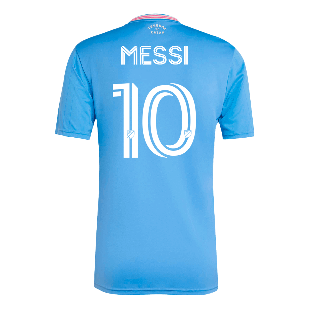 Camiseta de fútbol visitante MESSI #10 Inter Miami 2025 Azul