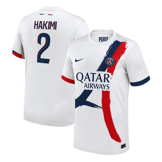 Camiseta de fútbol visitante auténtica HAKIMI #2 del PSG 2025/26