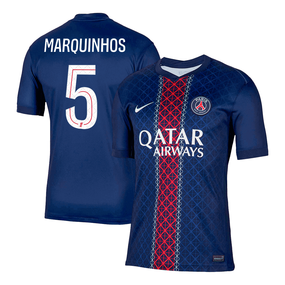 Camiseta de fútbol MARQUINHOS #5 PSG Primera equipación 2025/26 Azul marino