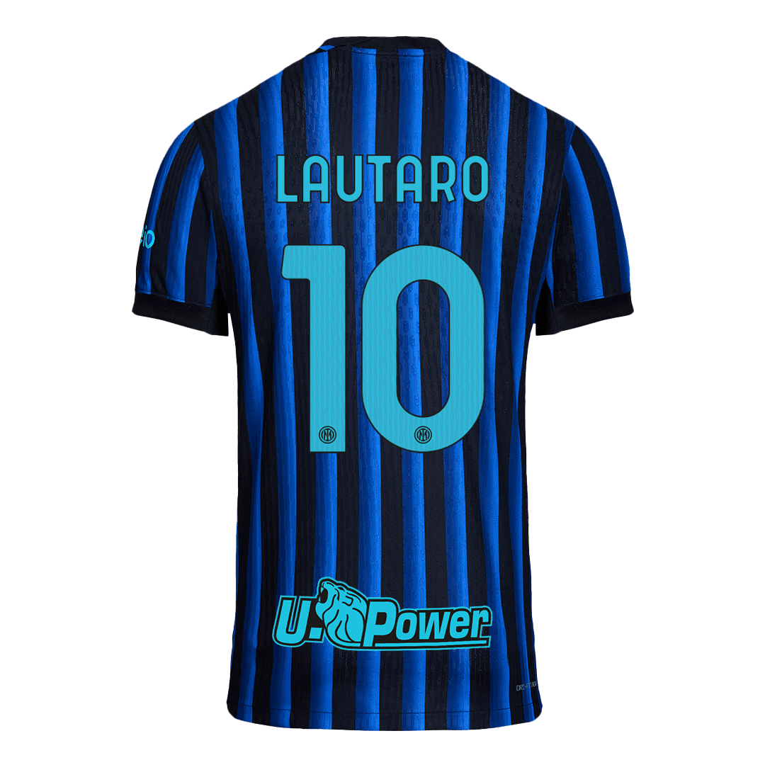 Camiseta de fútbol local auténtica del Inter de Milán LAUTARO #10 2025/26 azul y negro