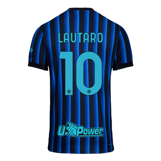 Camiseta de fútbol local auténtica del Inter de Milán LAUTARO #10 2025/26 azul y negro