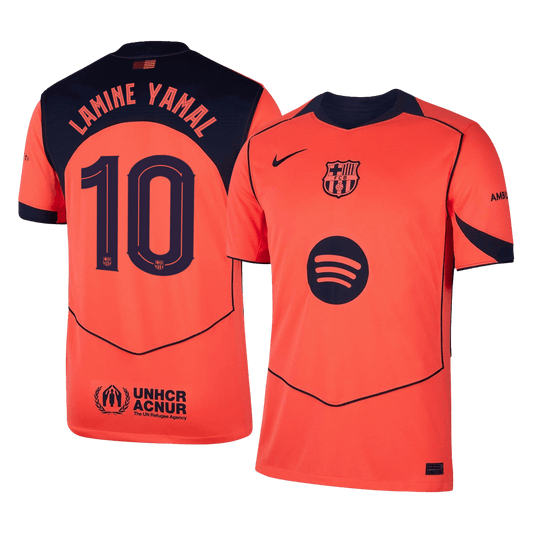 Camiseta de fútbol visitante de LAMINE YAMAL #10 del Barcelona 2025/26 —UCL