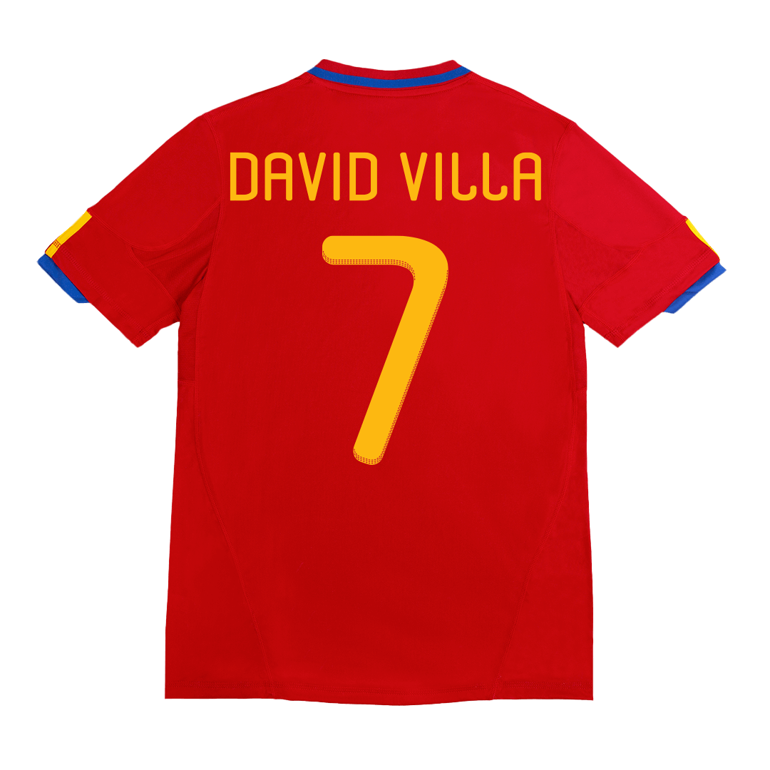 Camiseta retro de fútbol local de España DAVID VILLA #7 2010