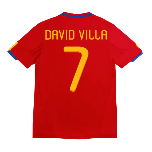 Camiseta retro de fútbol local de España DAVID VILLA #7 2010