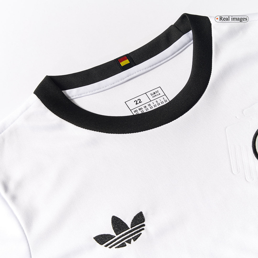 Kit de fútbol del 125.º aniversario de Alemania para niños (camiseta y pantalón corto) 2025, color blanco