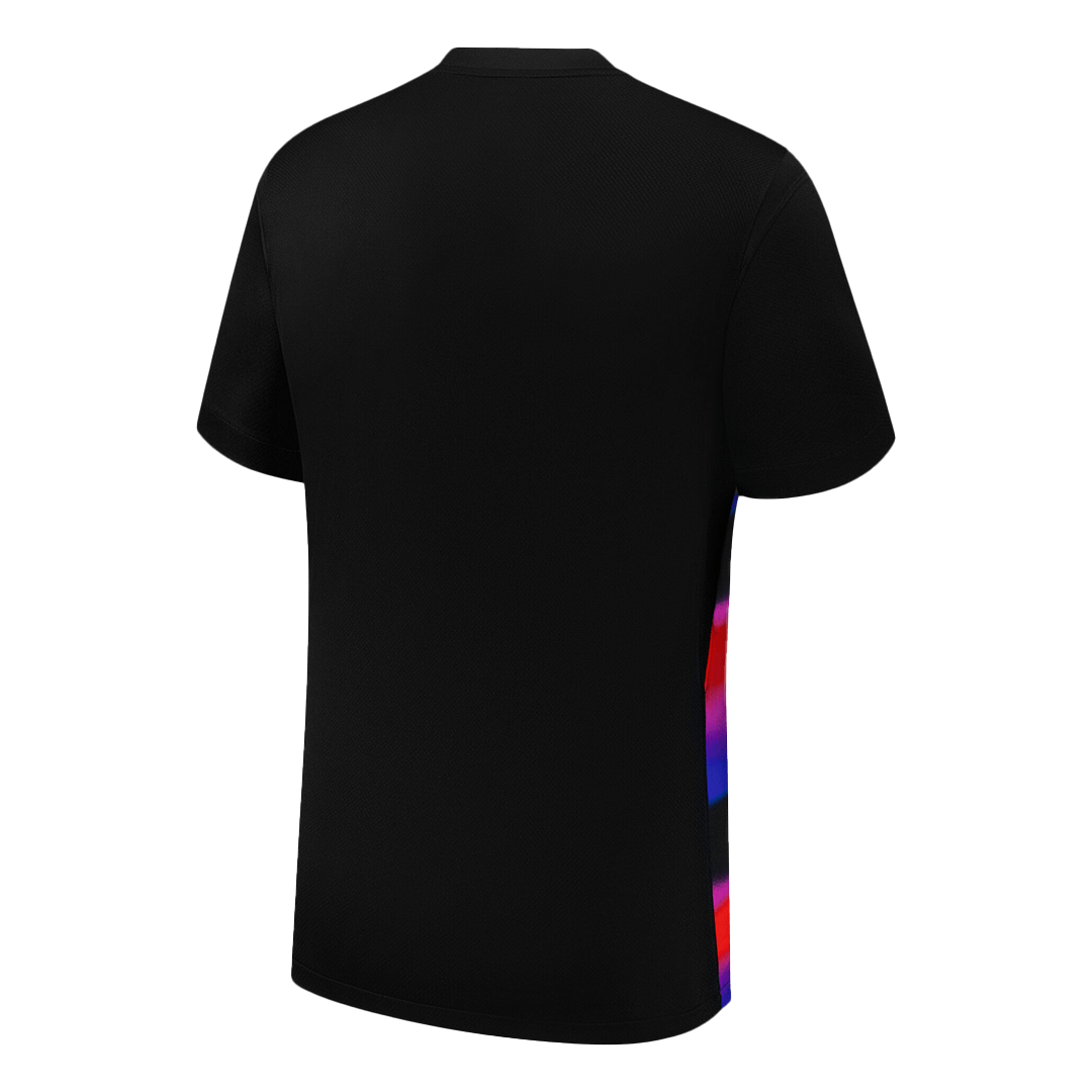 Camiseta de fútbol visitante de Inglaterra 2025 para hombre, negra - Eurocopa femenina