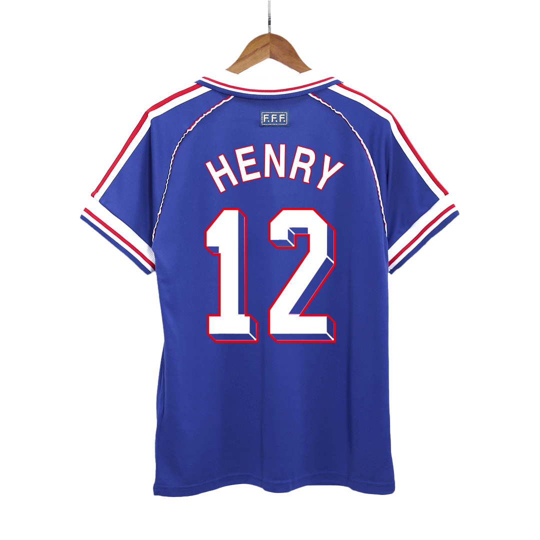 Camiseta retro de fútbol local de Francia HENRY #12 1998