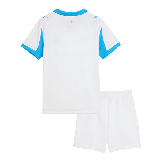 Kit de fútbol local del Marsella para niños (Kit y pantalón corto) 25/26 blanco