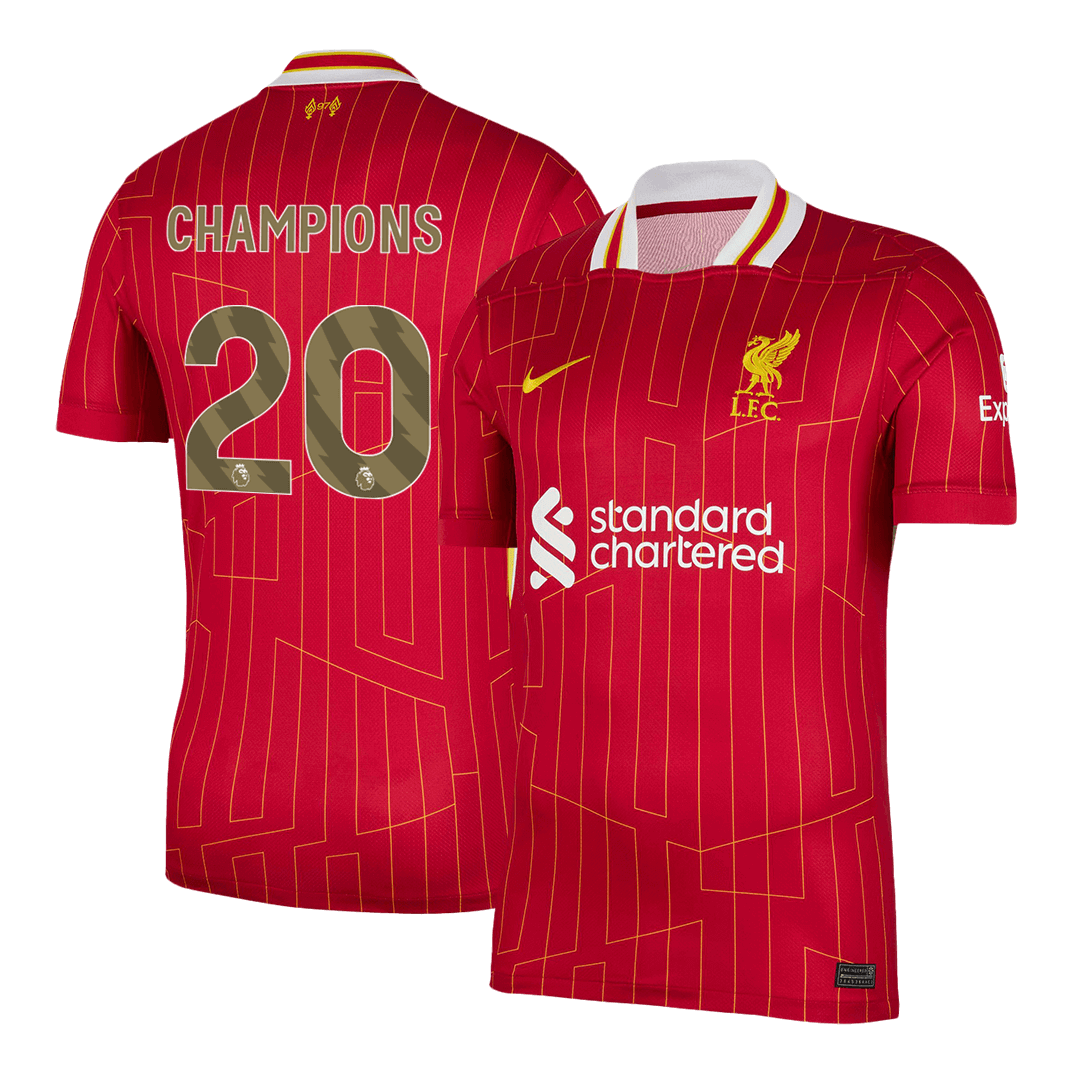 Camiseta de fútbol local del Liverpool #20 de los CAMPEONES 2024/25, roja