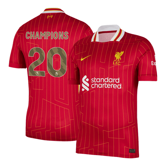 Camiseta de fútbol local del Liverpool #20 de los CAMPEONES 2024/25, roja