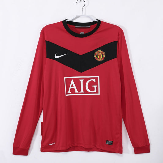 Camiseta retro de manga larga de local del Manchester United 2010