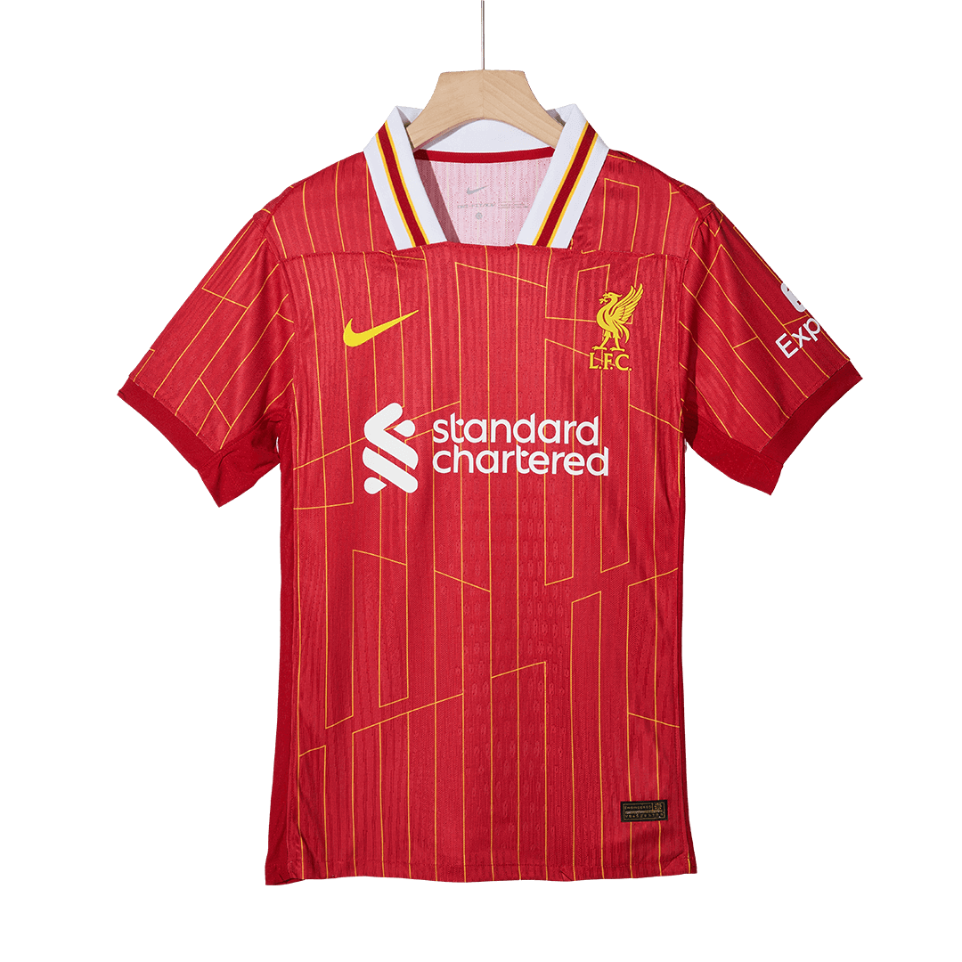 Camiseta de fútbol local del Liverpool CHAMPIONS #20 2024/25, color rojo