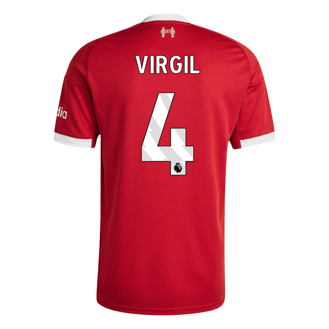 Camiseta de fútbol local VIRGIL #4 del Liverpool 2025/26, roja