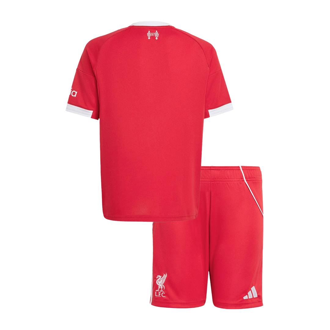 Kit de fútbol local del Liverpool para niños (camiseta y pantalones cortos) 25/26 rojo