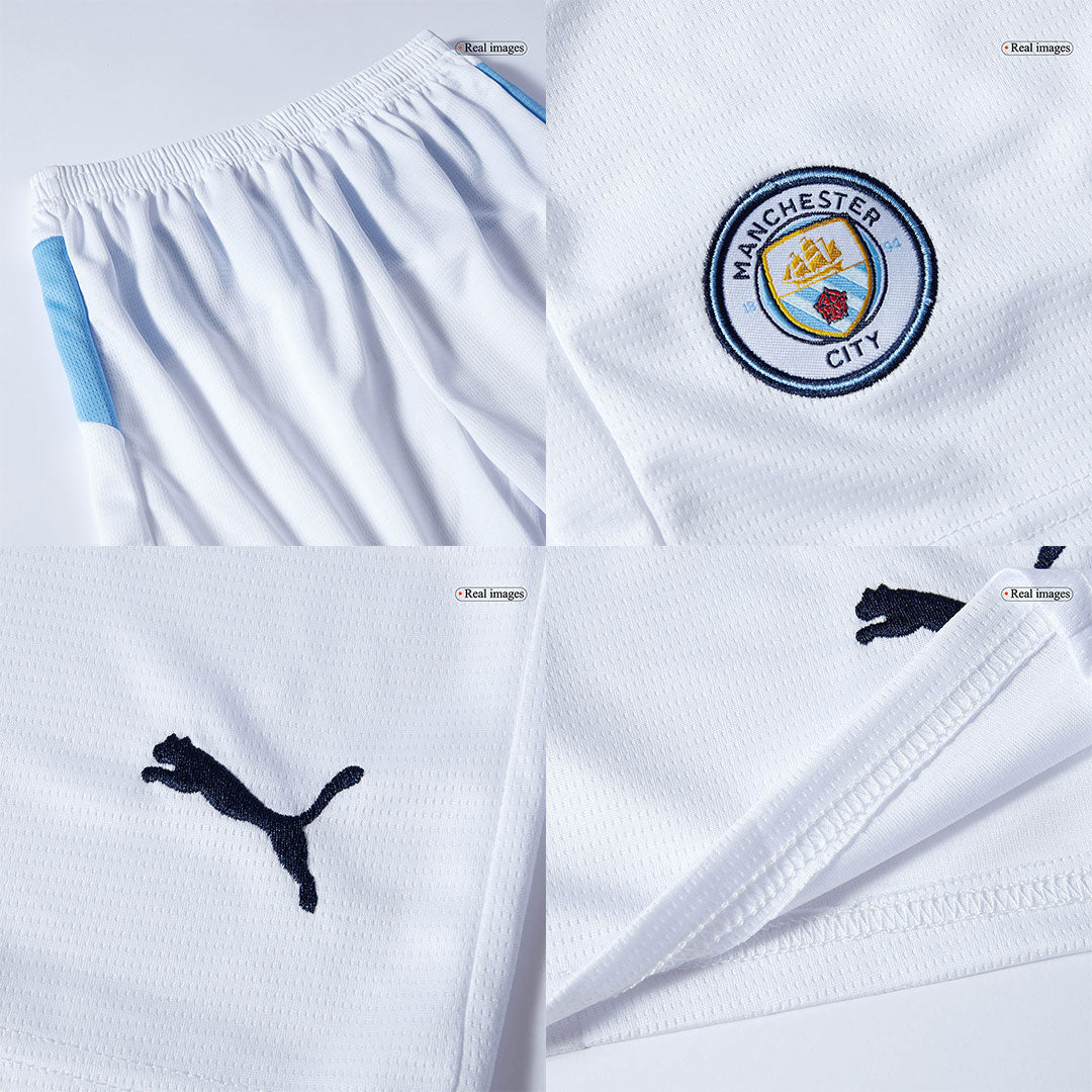 Kit de fútbol local del Manchester City para niño (Kit, pantalón corto y calcetines) 2025/26, azul