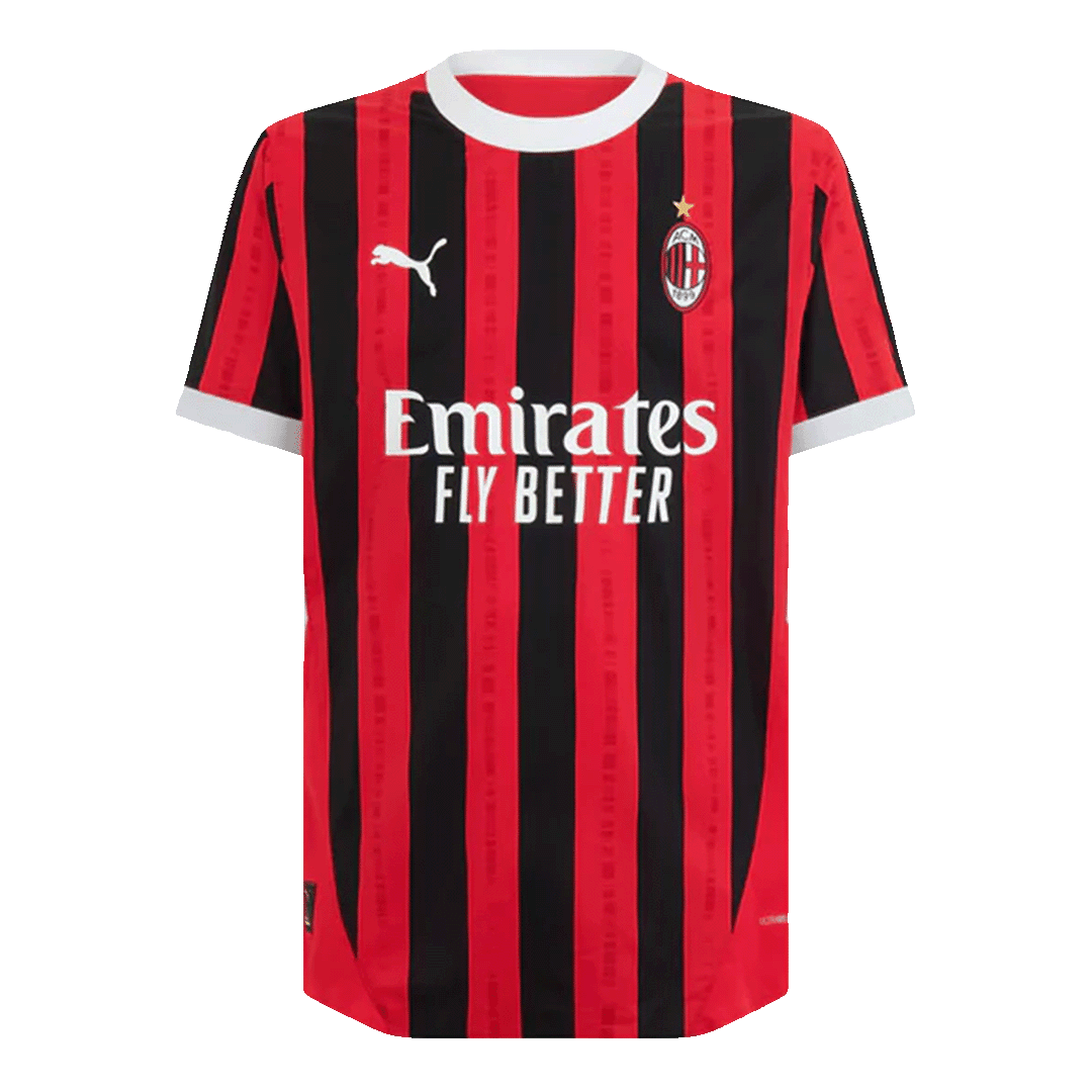 Camiseta de fútbol local auténtica del AC Milan 2024/25
