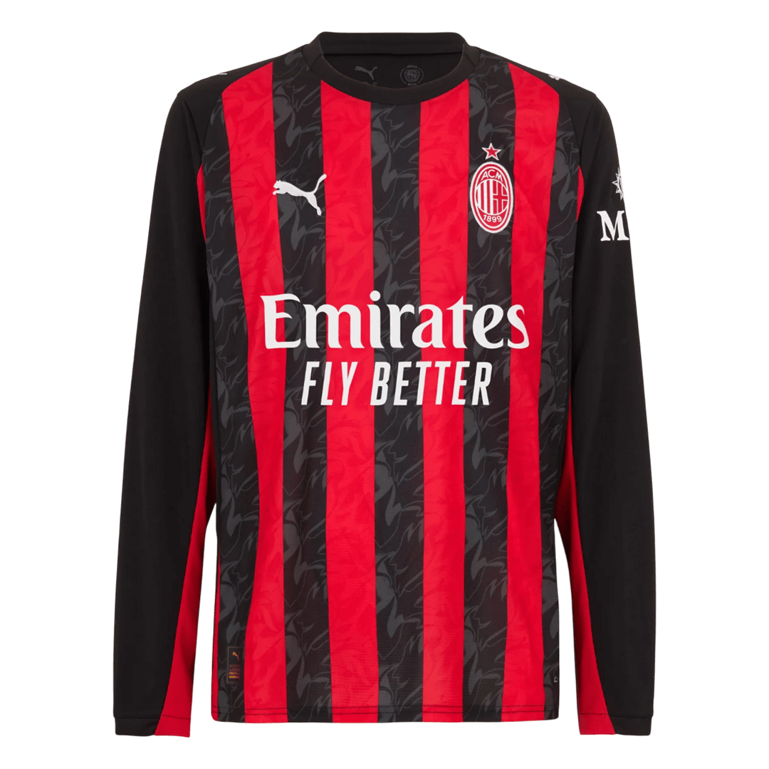 Camiseta de fútbol de manga larga de local del AC Milan 2025/26