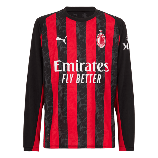 Camiseta de fútbol de manga larga de local del AC Milan 2025/26