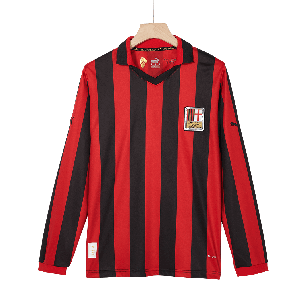 Camiseta de fútbol de manga larga del 125.º aniversario del AC Milan n.° 125 2024/25