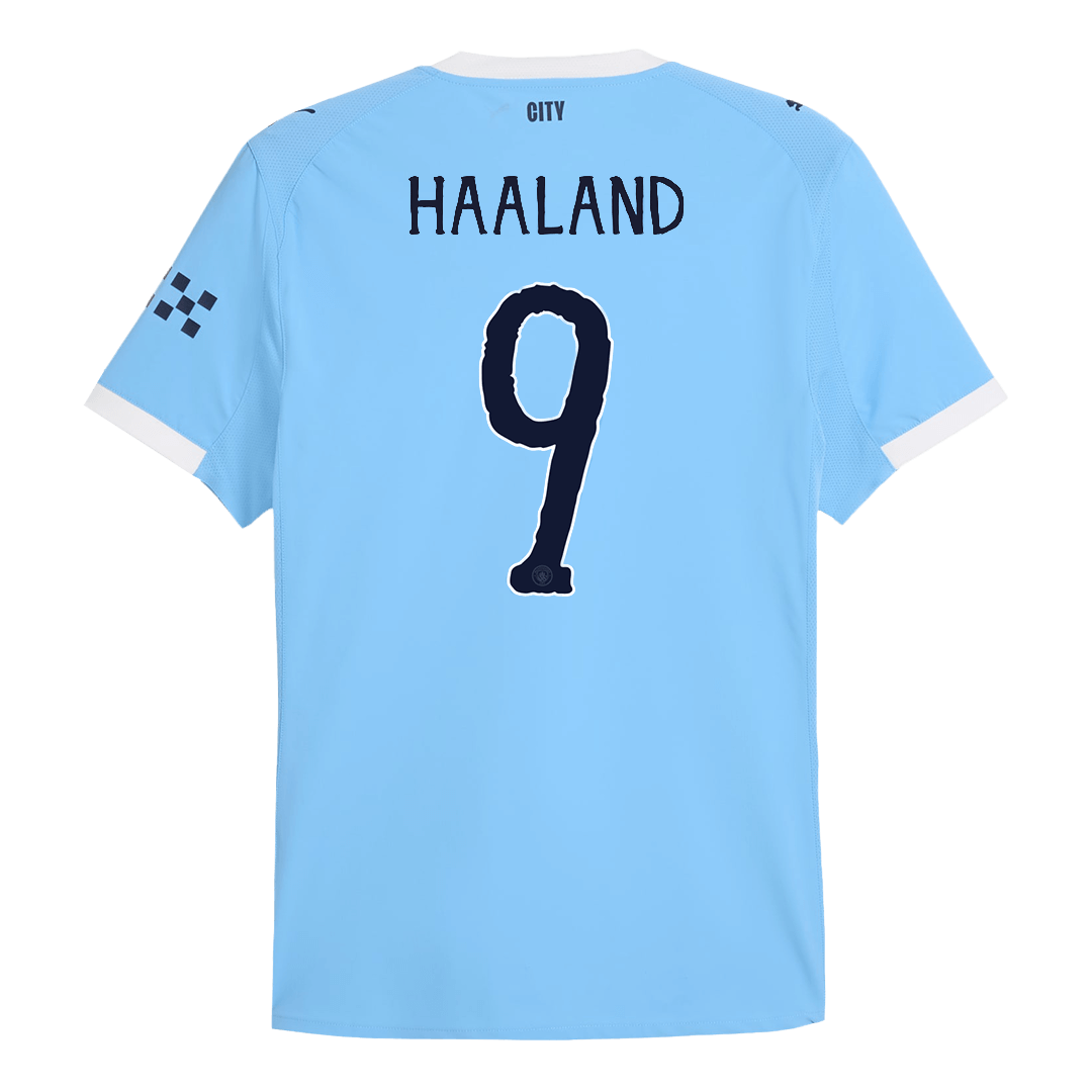 Camiseta de fútbol local auténtica de HAALAND #9 del Manchester City 2025/26, azul - Mundial de Clubes